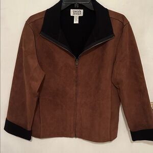 Chico's Rich Brown Bomber Jacket